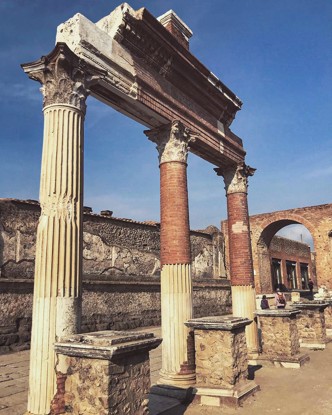 Ruins of temple in Pompeii, Italy