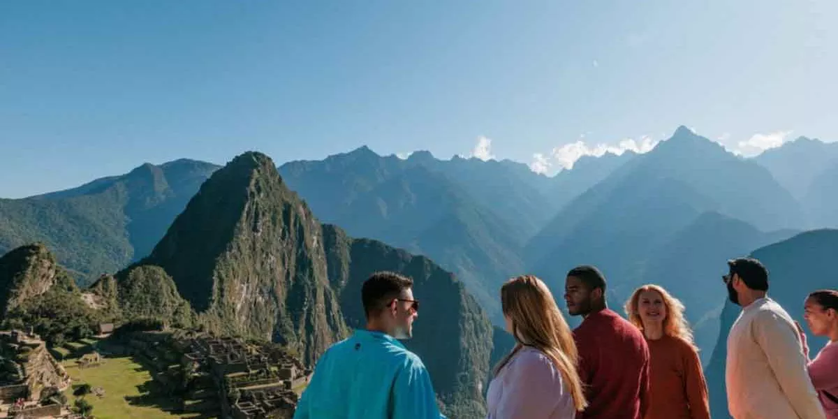 Group Taking In View Machu Pichu
