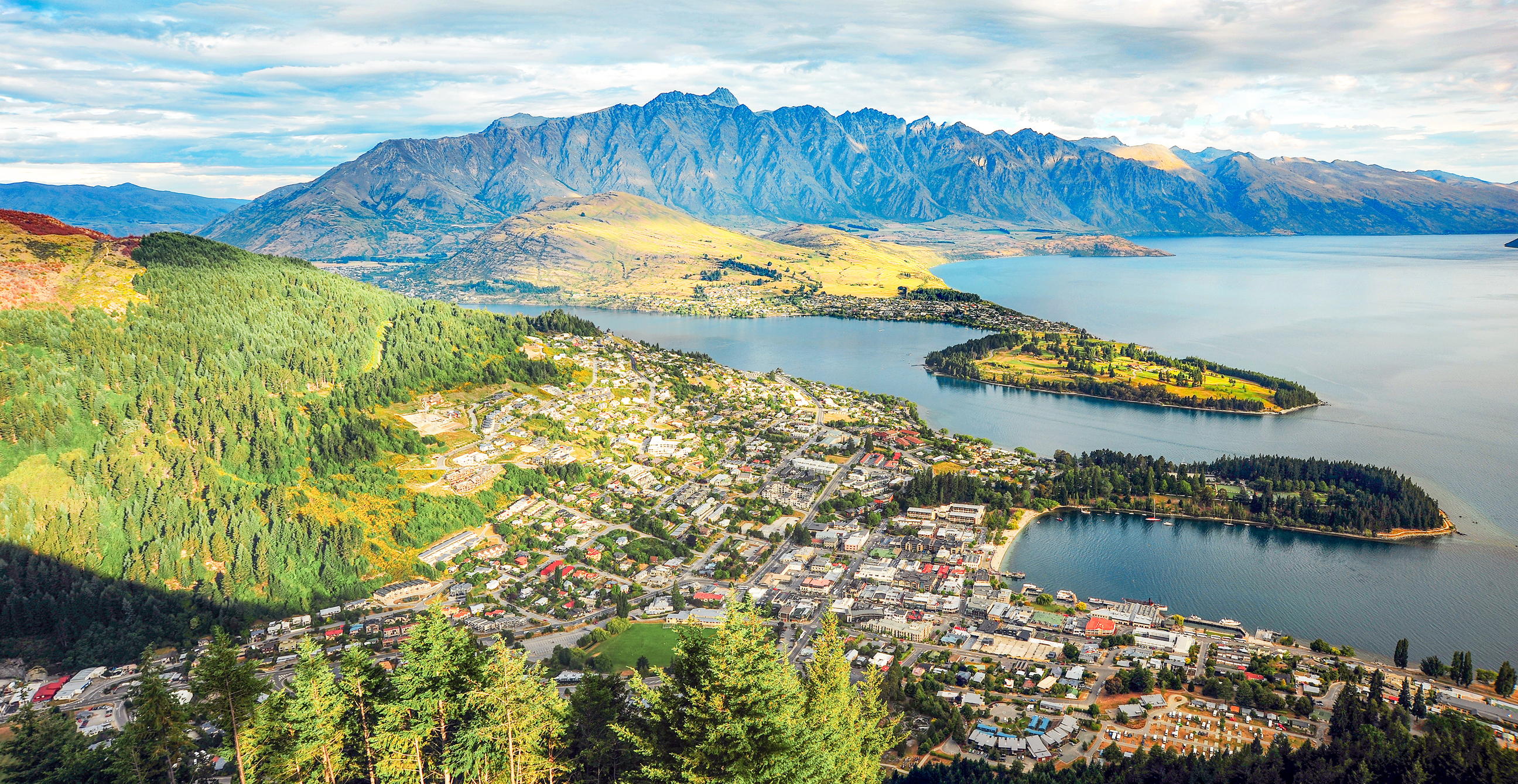 View overlooking Queenstown, New Zealand