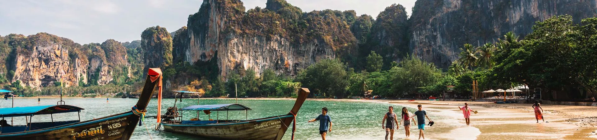 Thailand Boats Blue Sea Cleark Sky