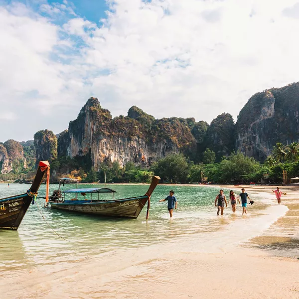 Thailand Boats Blue Sea Cleark Sky
