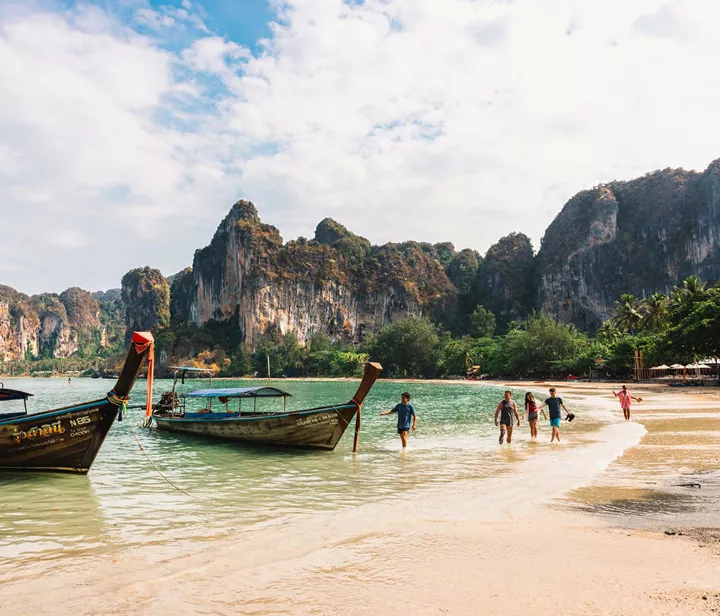 Thailand Boats Blue Sea Cleark Sky