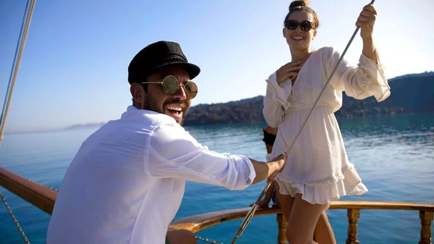 Travellers Sailing Through Islands