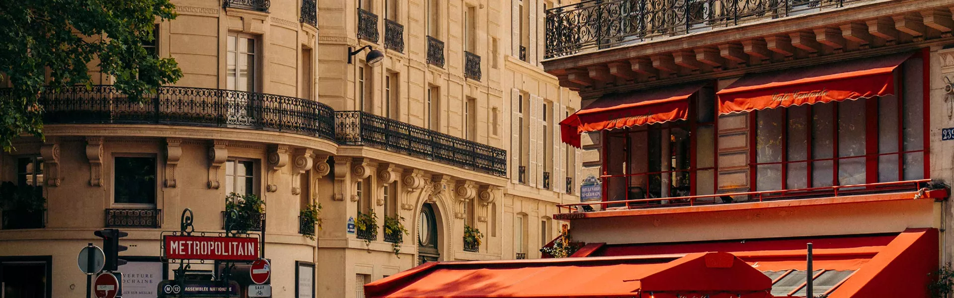 Cafe On Street Corner Paris France