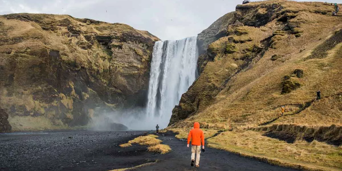 Traveler Walking Iceland