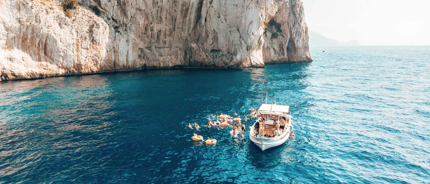 Swimming Of A Boat In Italy