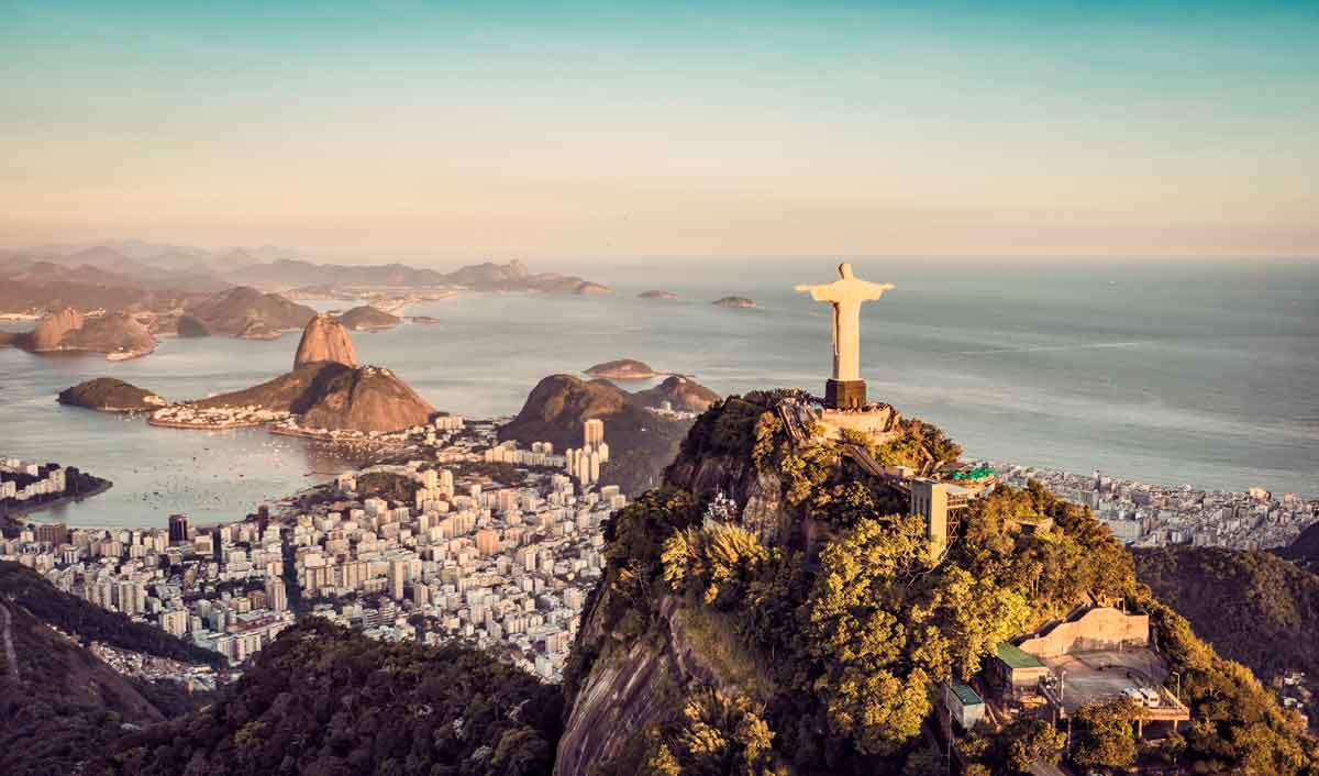 Aerial Panorama Of Botafogo Bay Rio De Janeiro