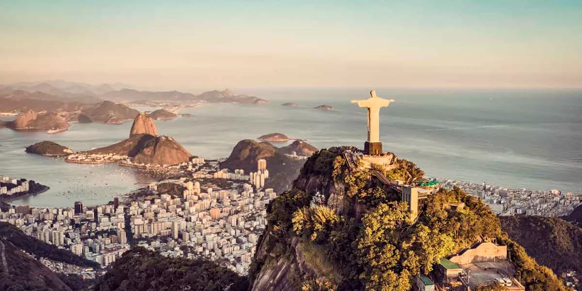 Aerial Panorama Of Botafogo Bay Rio De Janeiro