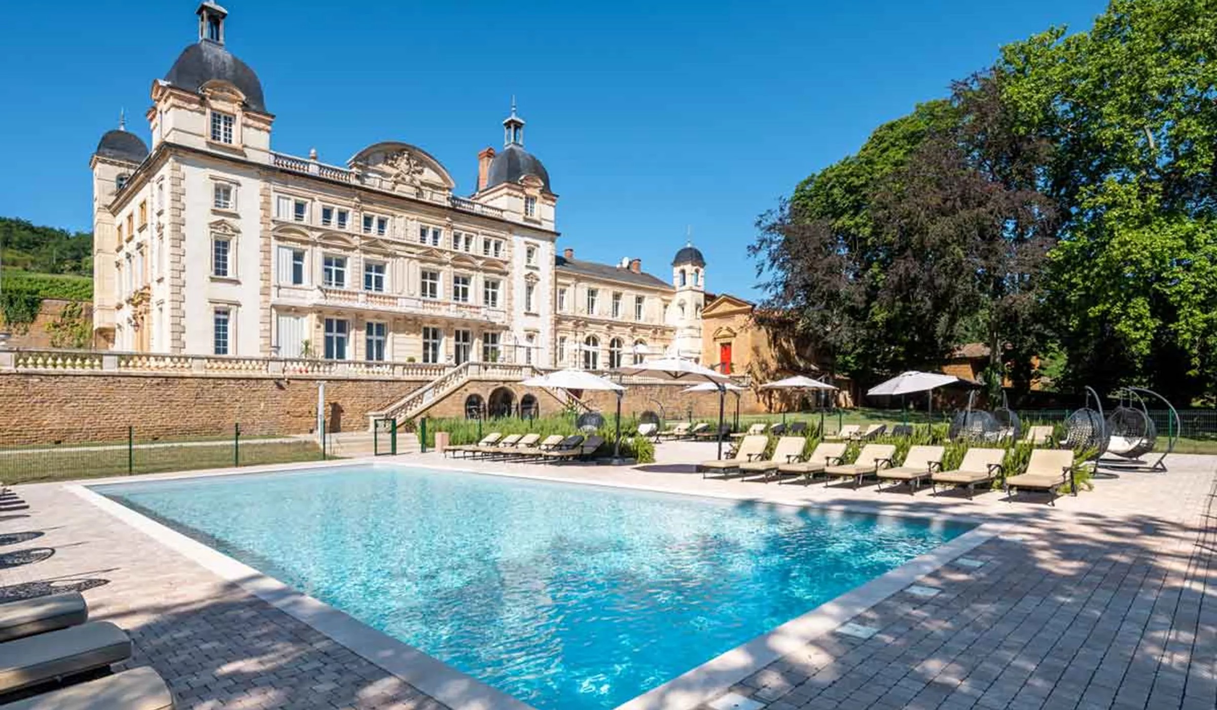 Chateau View Of Pool in France