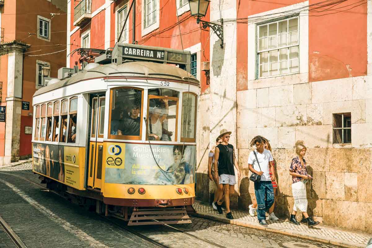 Travelers In Lisbon Portugal
