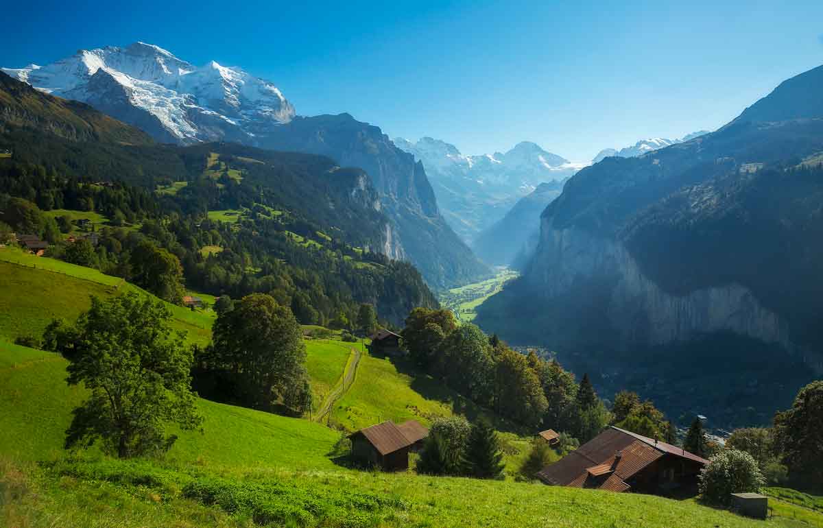 Lauterbrunnen Valley On A Sunny Day