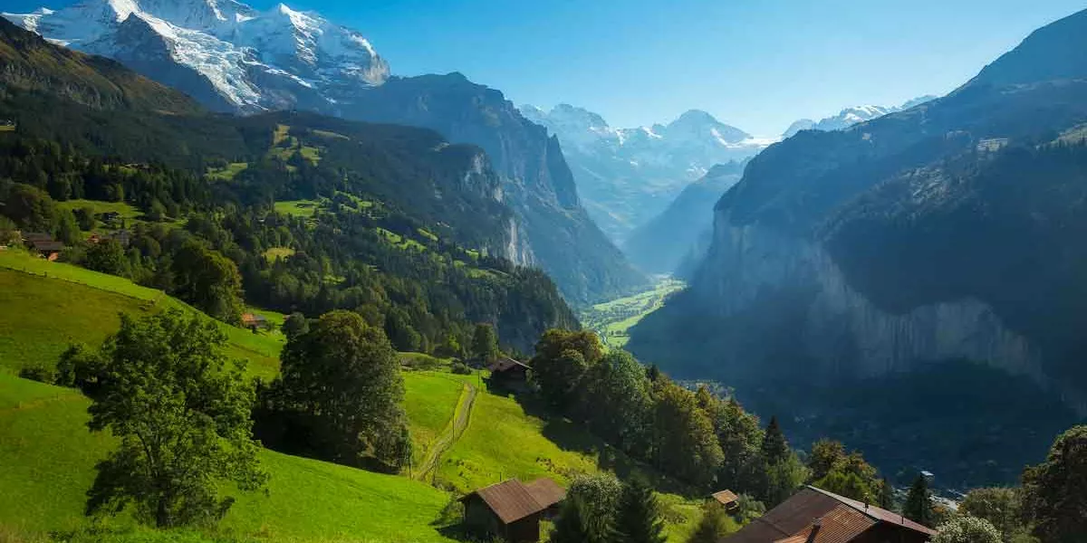 Lauterbrunnen Valley On A Sunny Day
