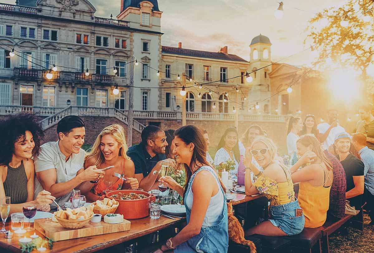 People dining together