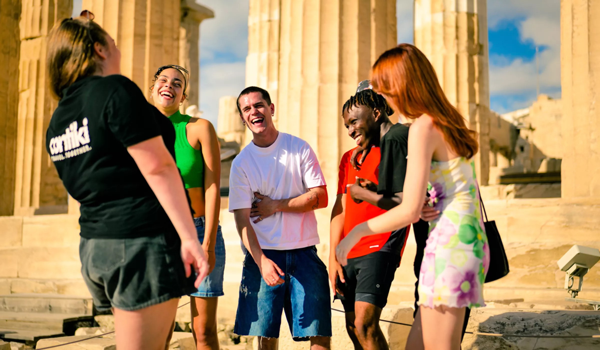 People Lauging In Greece