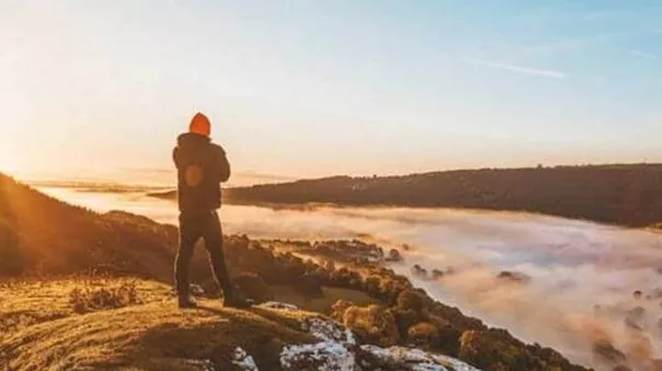 Solo traveller in the mountains