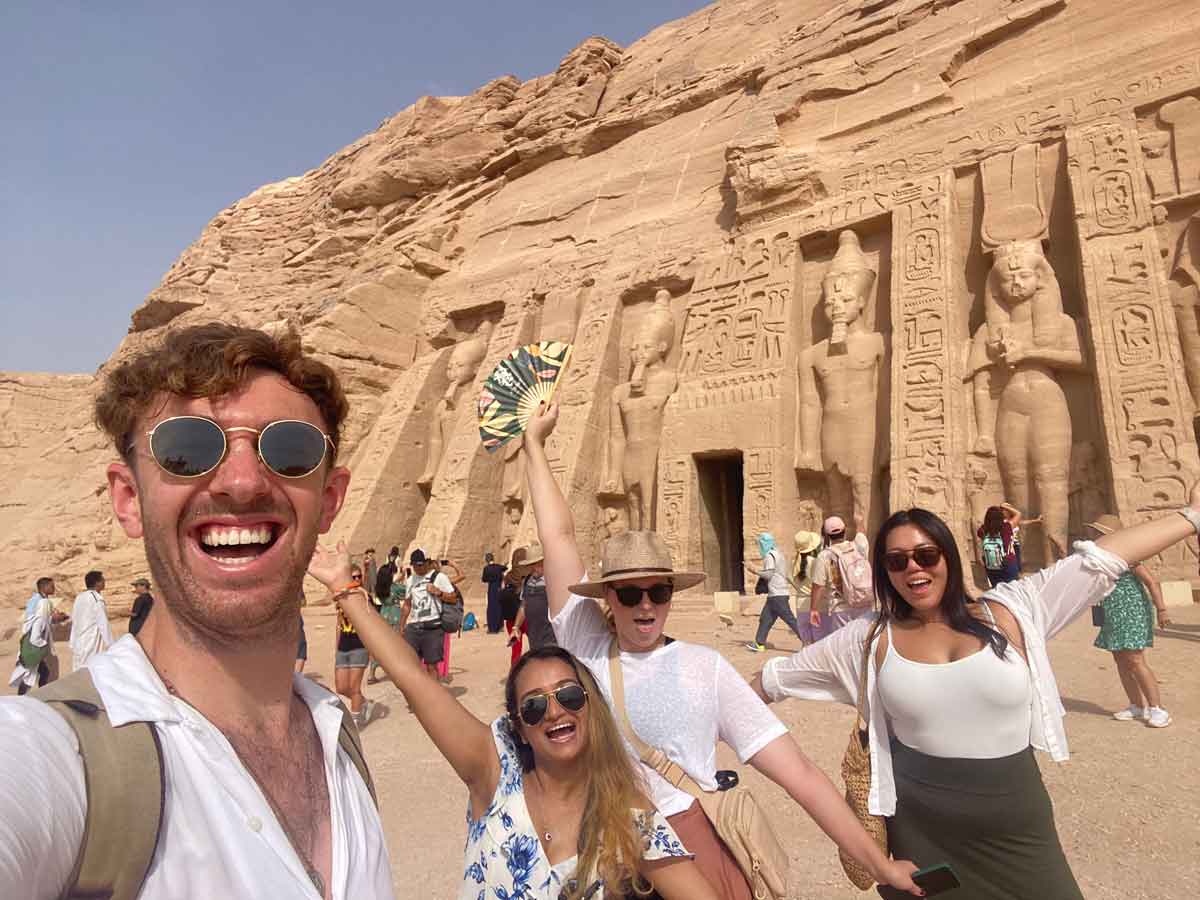 Travellers At The Twin Temples