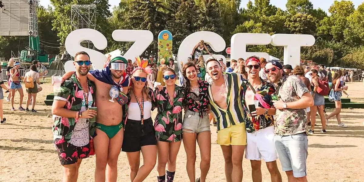Travellers Group Photo Sziget Music Festival Budapest Hungary