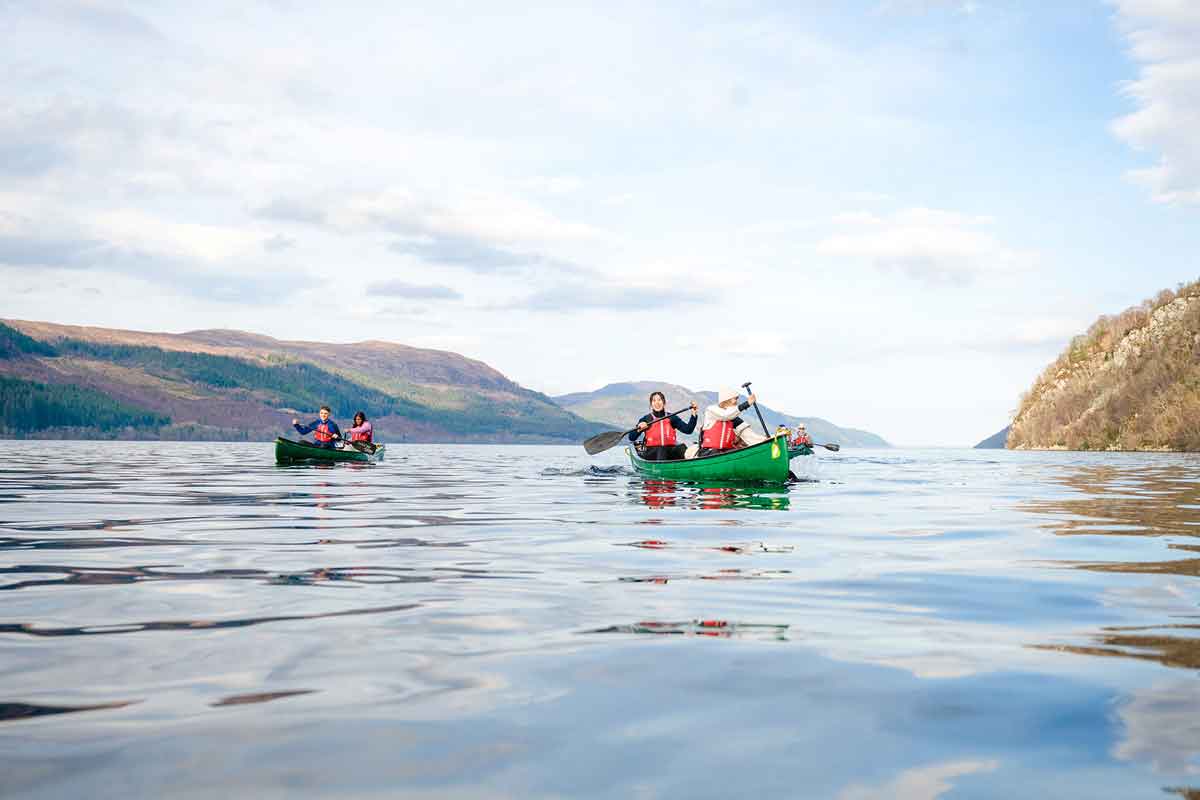 Canoeing In Scotland On A Crisp Day