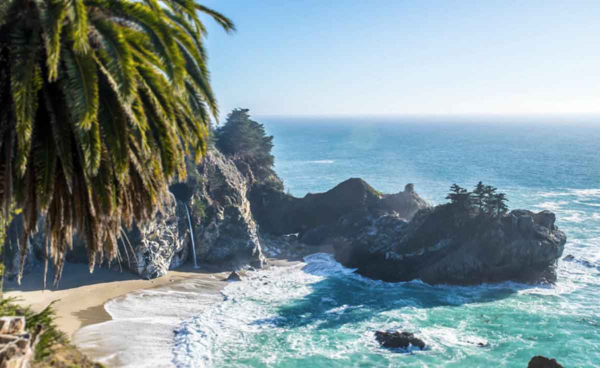 Idilic Beach Surrounded By Cliffs