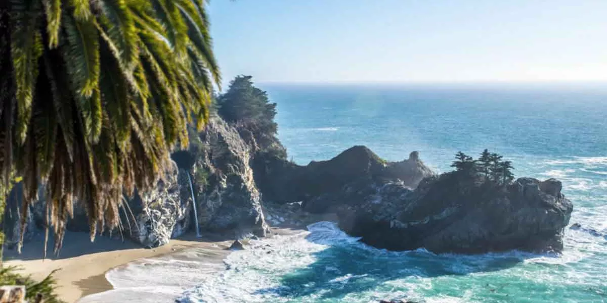 Idilic Beach Surrounded By Cliffs