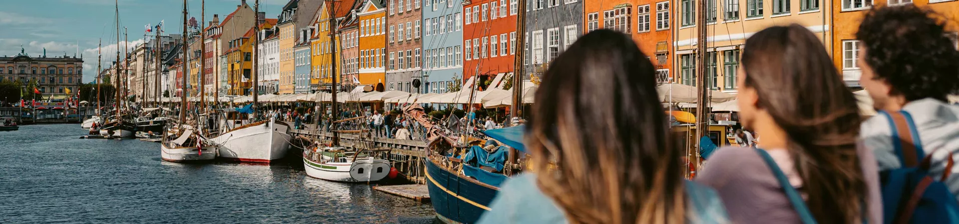 Colourful Houses Close To A Canal
