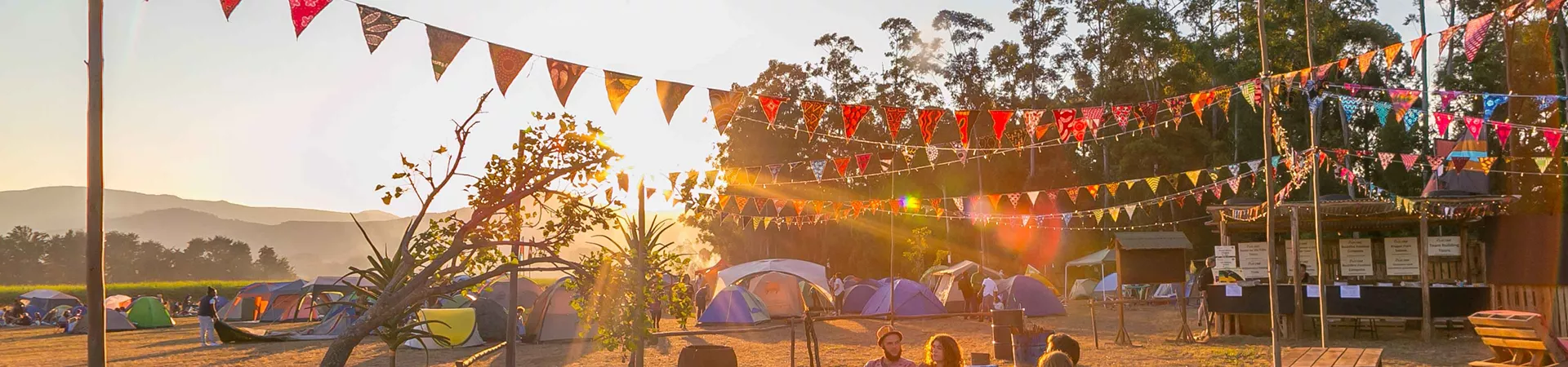 Sunset Image Travellers Camping Bushfire Festival Africa