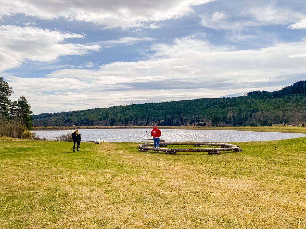 Lake Green Mountains Blue Sky