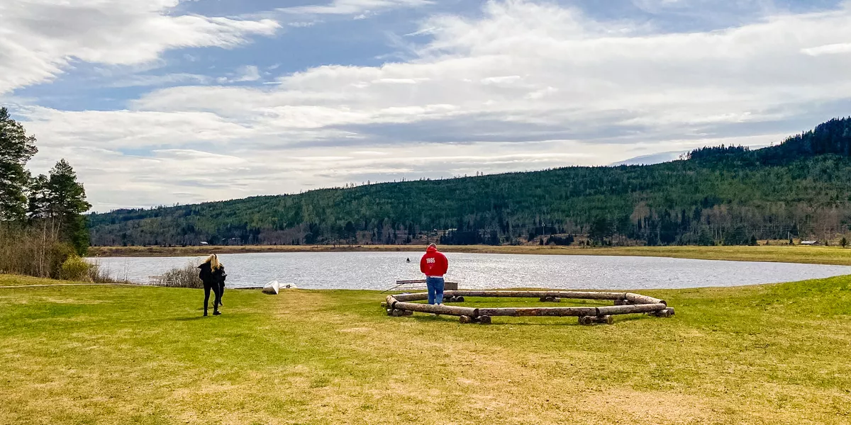 Lake Green Mountains Blue Sky