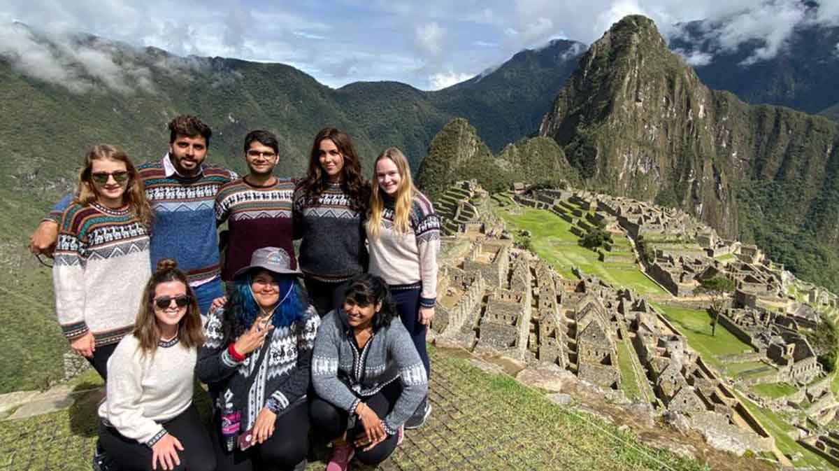 Group Shot Near Machu Picchu Peru