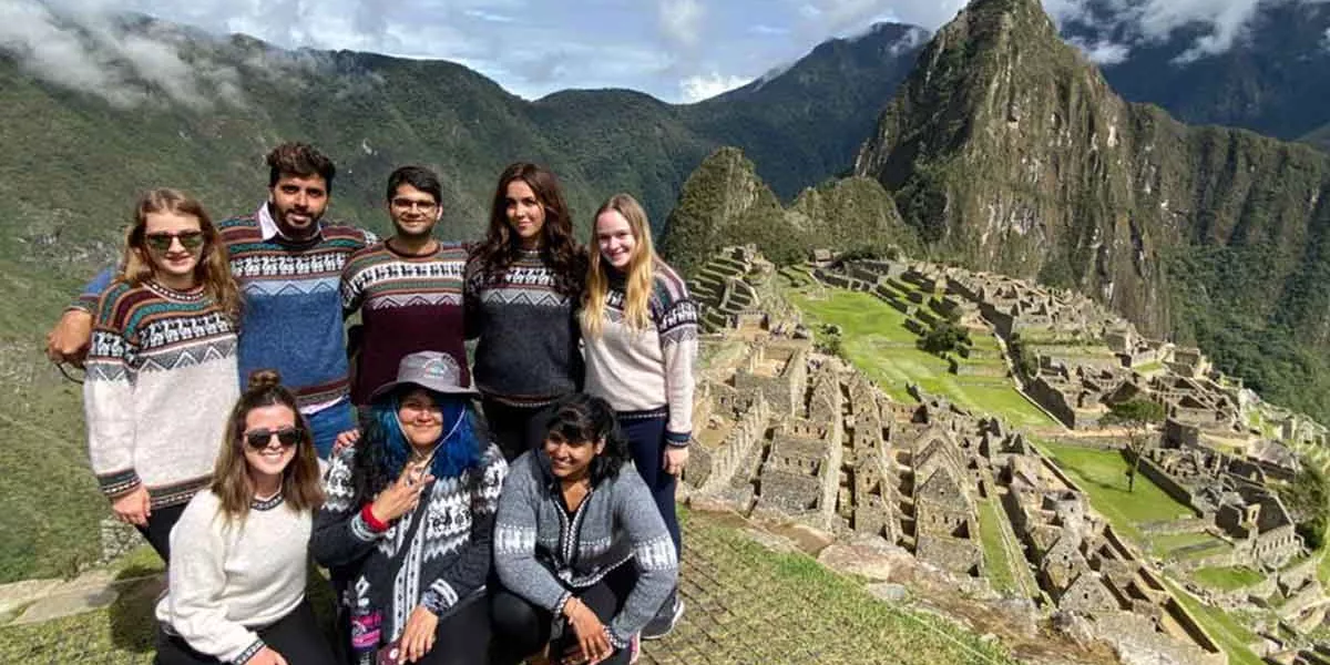 Group Shot Near Machu Picchu Peru