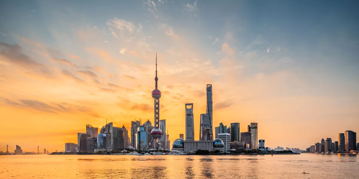 Panoramic Skyline Of Shanghai