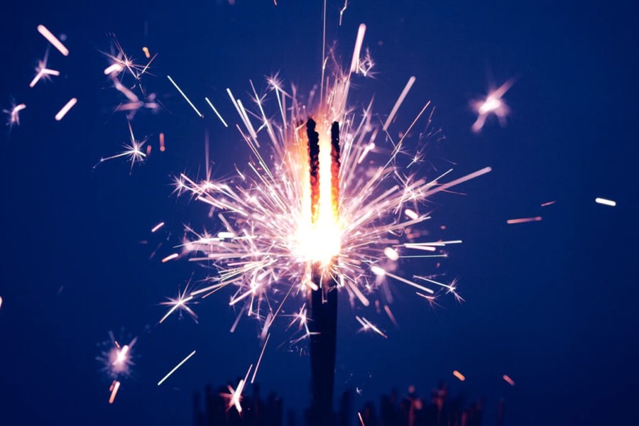 Sparklers burning