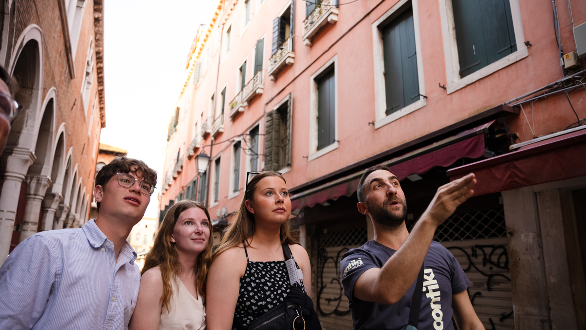 Group Walking Around Italy