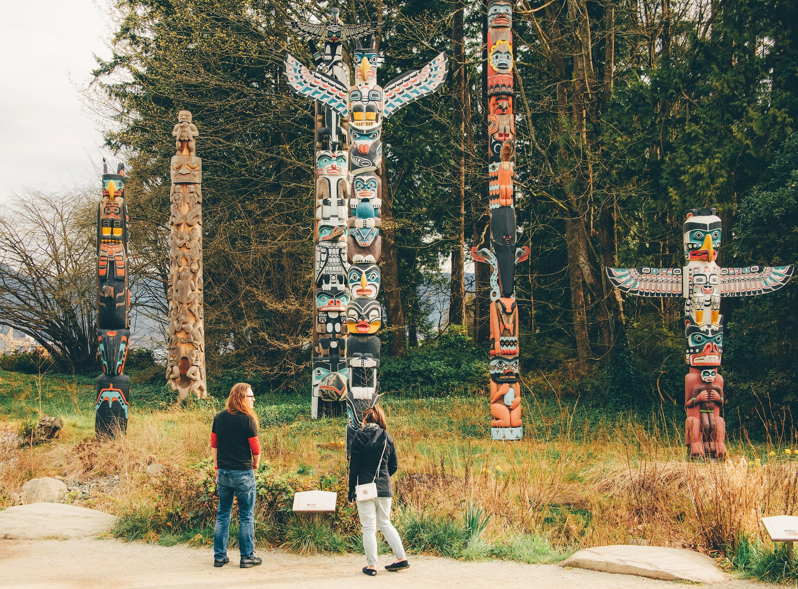 See Totem Poles in Stanley Park