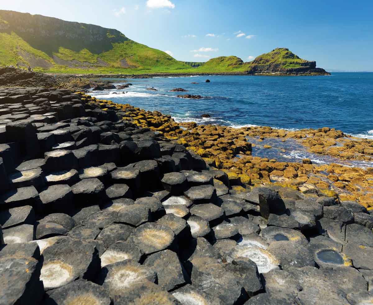 Giants Causeway An Area Of Hexagonal Basalt Stones, County Antrim Northern Ireland Famous Tourist Attraction World Heritage Site