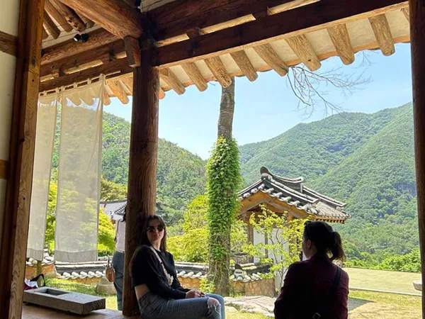 Garden Traditional Building Sunny Day