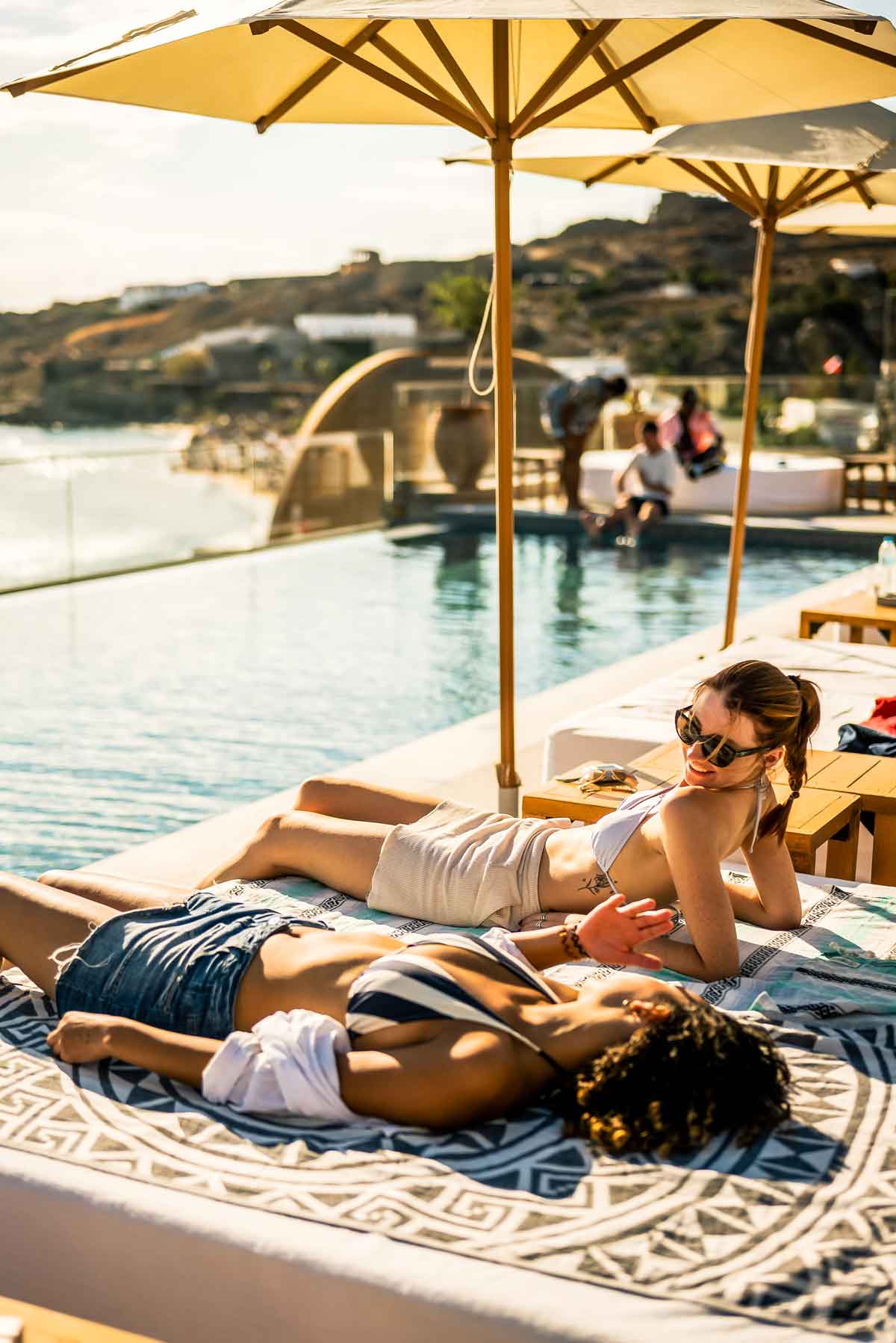 Sunbathing Tourists Greece