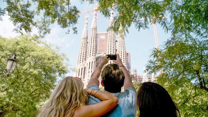 The La Sagrada Familia in Barcelona, Spain