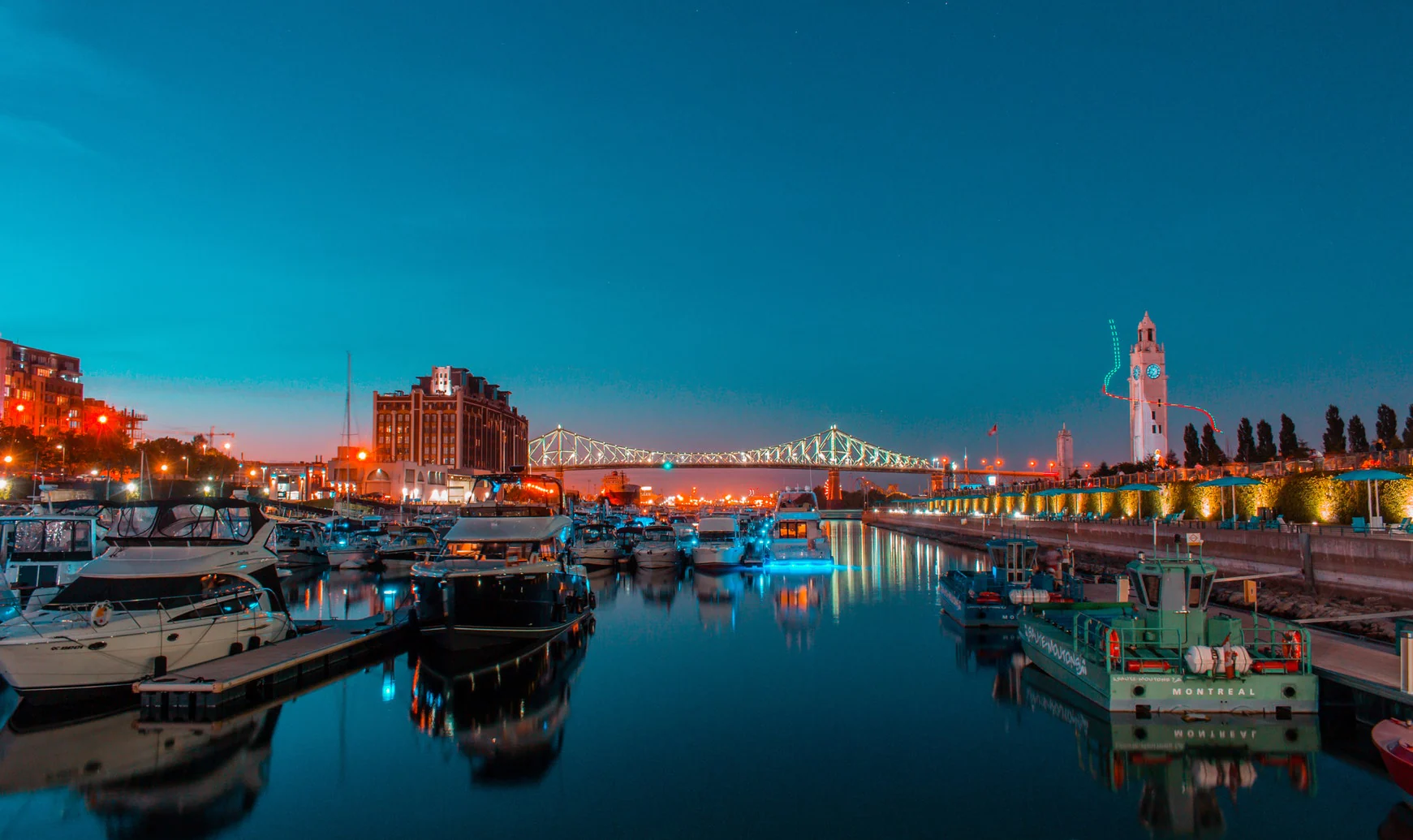 Old Port of Montreal at night, Canada