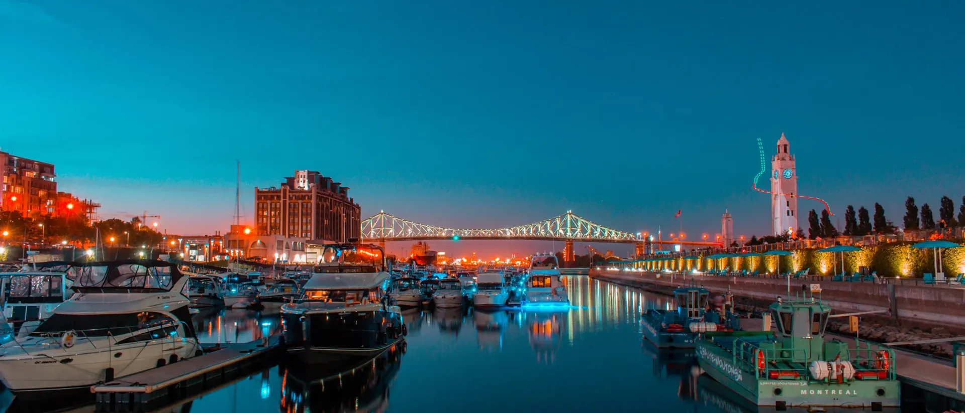 Old Port of Montreal at night, Canada