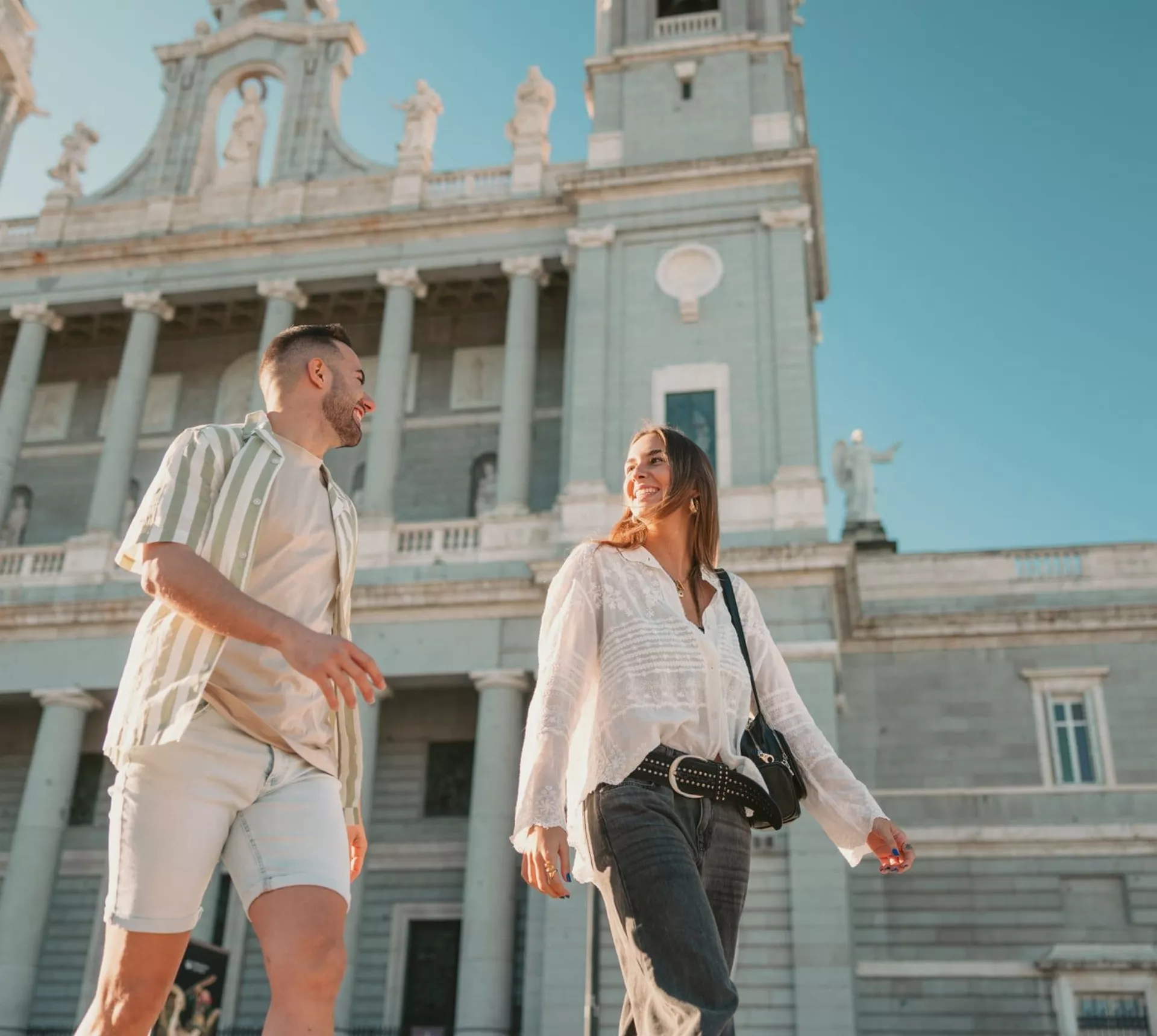 Travellers exploring the Royal Palace of Madrid on Contiki's Lisbon to Madrid Tour in Spain