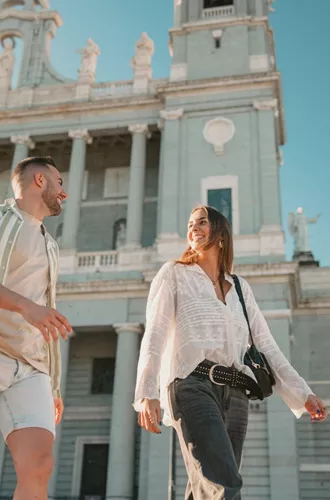 Travellers exploring the Royal Palace of Madrid on Contiki's Lisbon to Madrid Tour in Spain