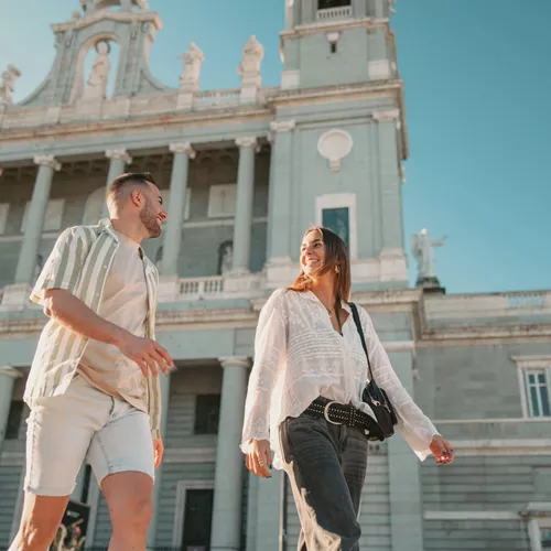 Travellers exploring the Royal Palace of Madrid on Contiki's Lisbon to Madrid Tour in Spain