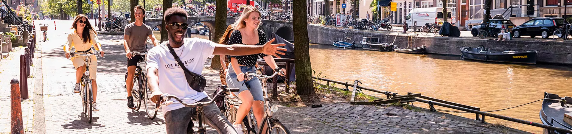 Riding Bikes In Amsterdam