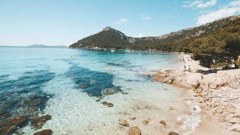 Idillic beach and clear sea and sky in Europe