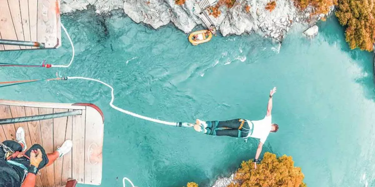 Male Bungee Jumping In New Zealand
