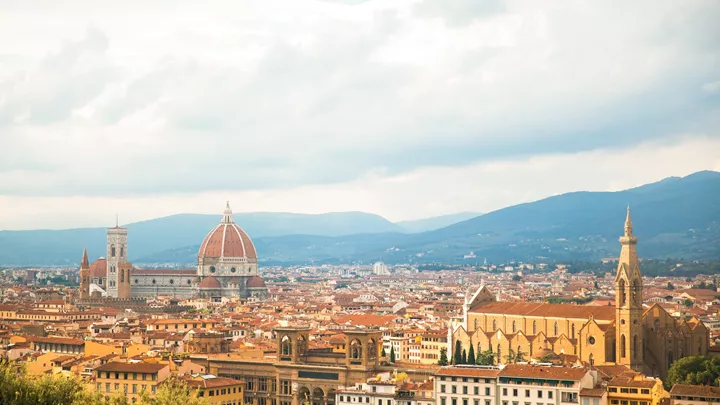 View of the Duomo in Florence in Italy