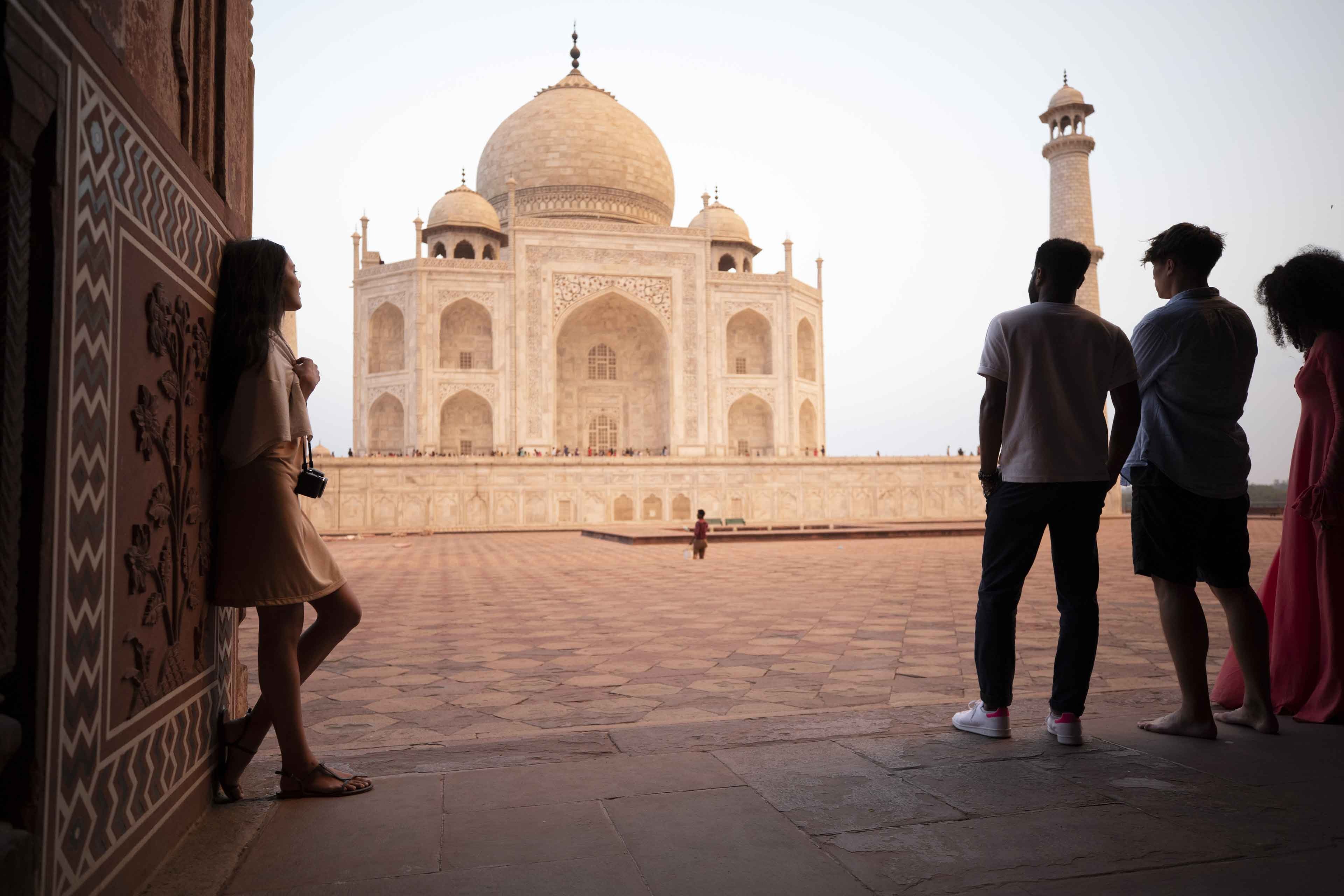 Looking Out On Taj Mahal India