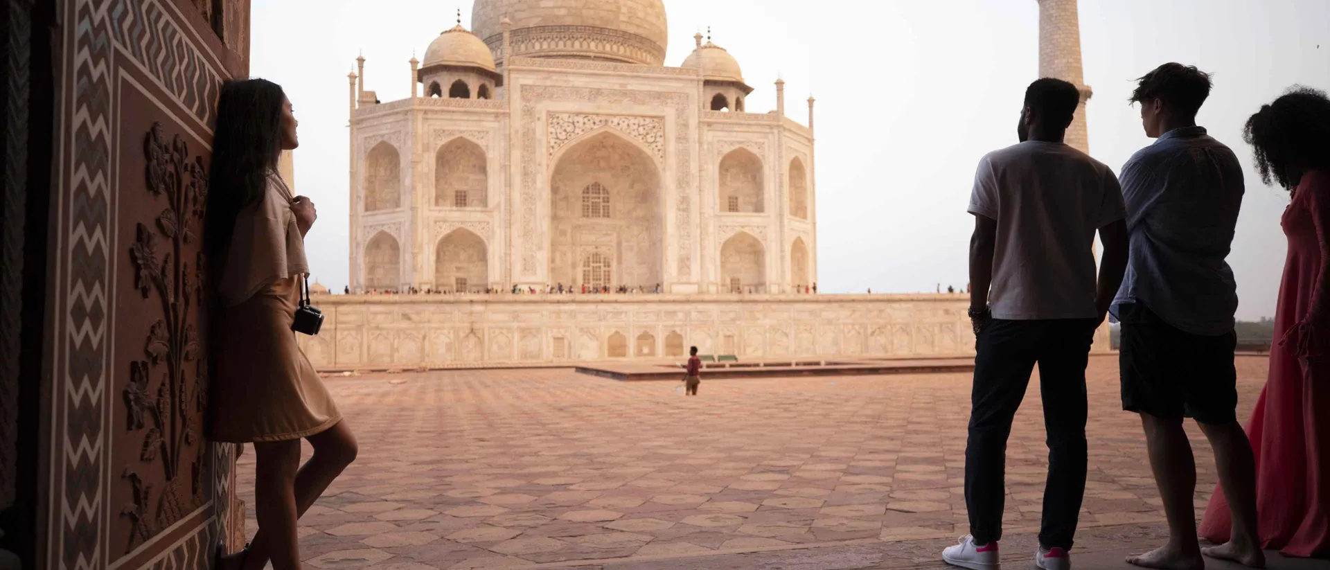 Looking Out On Taj Mahal India