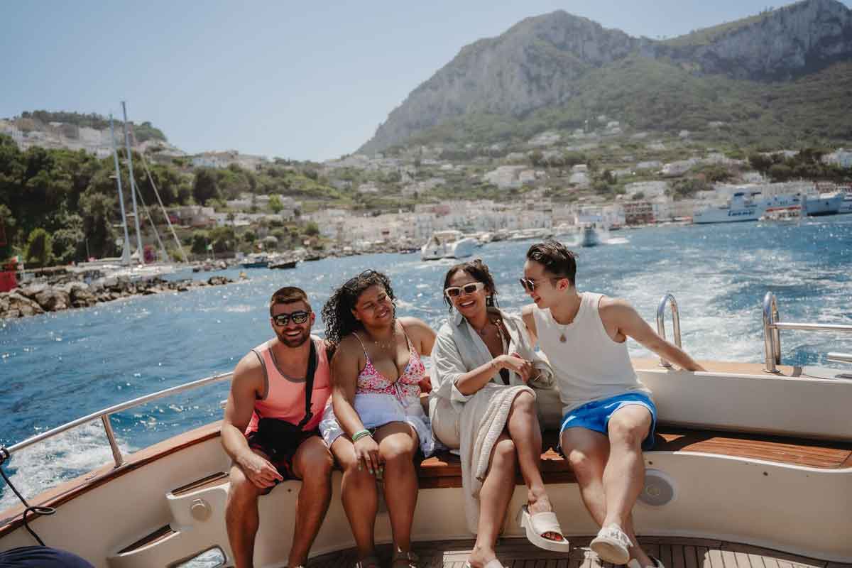 Sun On A Boat In Capri Italy